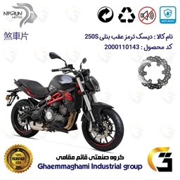 پک اقتصادی دیسک ترمز و لنت ترمز عقب موتورسیکلت کد 4940176 مناسب برای بنلی 250 جفت سیلندر BENELLI 250S (بنلی 300)