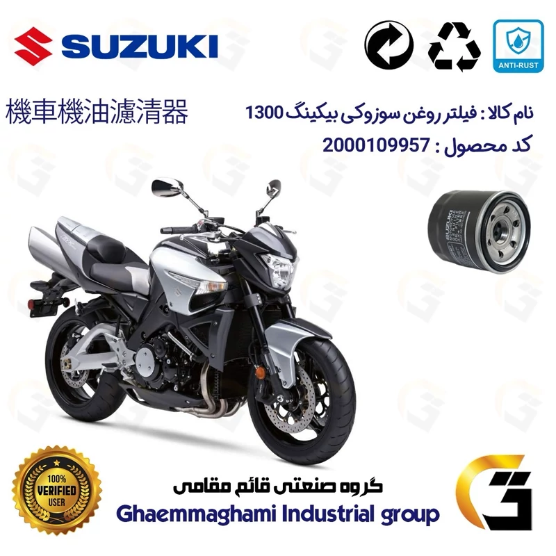 فیلتر روغن موتورسیکلت کد 360 مناسب برای سوزوکی بیکینگ SUZUKI GSX / B-KING 1300