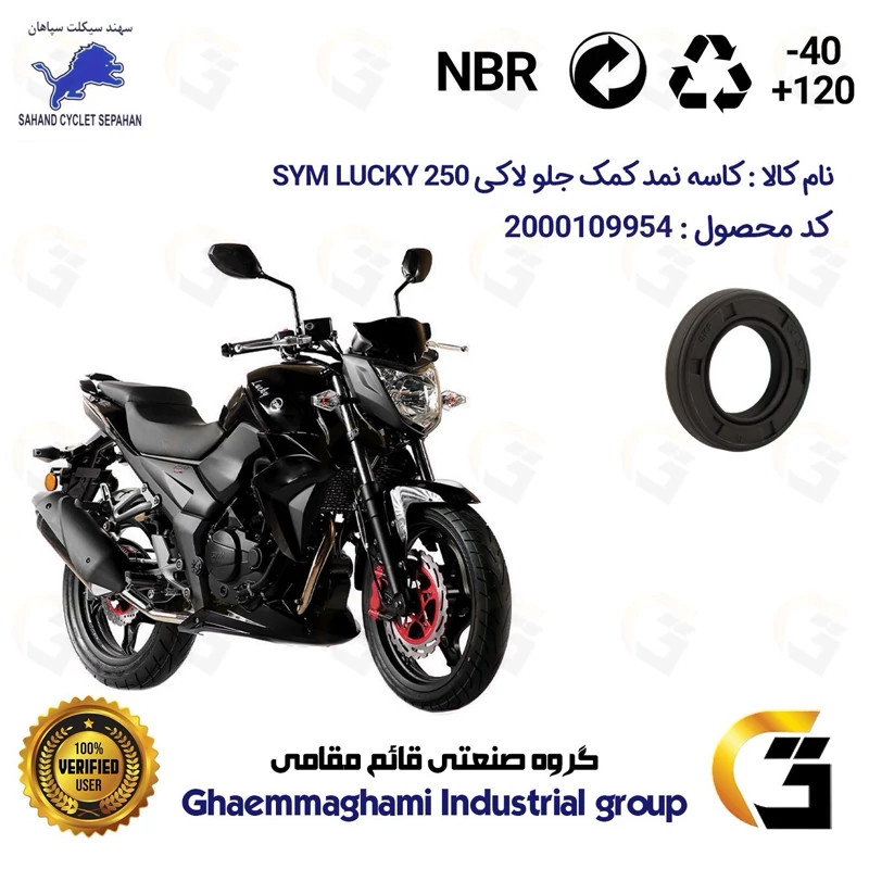 کاسه نمد کمک جلو موتورسیکلت کد 1364811 مناسب برای اس وای ام لاکی 250 (لوکی) SYM LUCKY 250 سهند سیکلت سپاهان
