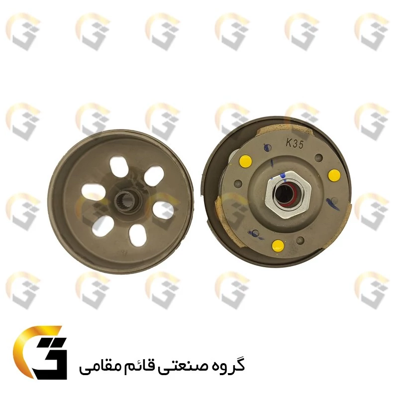 فولی(پولی) عقب کامل کلاچ موتورسیکلت کد 8282 مناسب برای طرح کلیک،طرح آیروکس و بنلی ستا BENELLI SETA جنس درجه یک